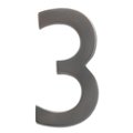 Perfectpatio 3582DC Number 3 Solid Cast Brass 4 inch Floating House Number Dark Aged Copper &quot;3&quot; PE37606